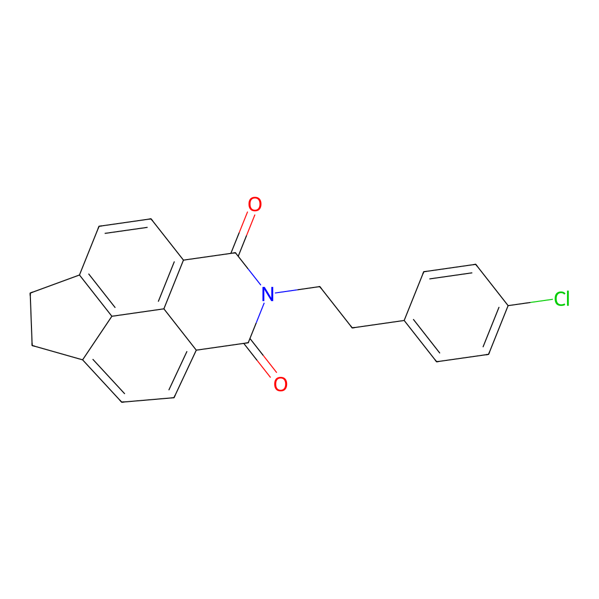 2-[2-(4-chlorophenyl)ethyl]-6,7-dihydro-1H-indeno[6,7,1-def]isoquinoline-1,3(2H)-dione molecular structure, CAS 6056-77-5