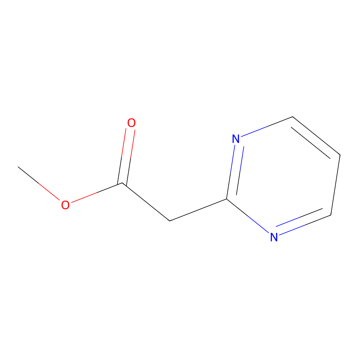 Methyl 2-(pyrimidin-2-yl)acetate molecular structure, CAS 60561-50-4