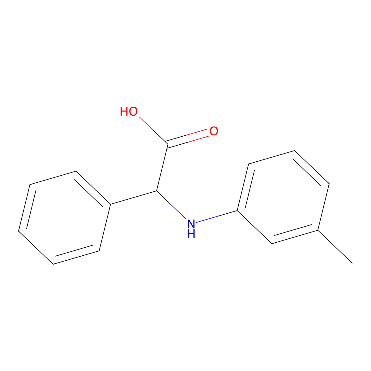 Phenyl-m-tolylamino-acetic acid molecular structure, CAS 60561-71-9