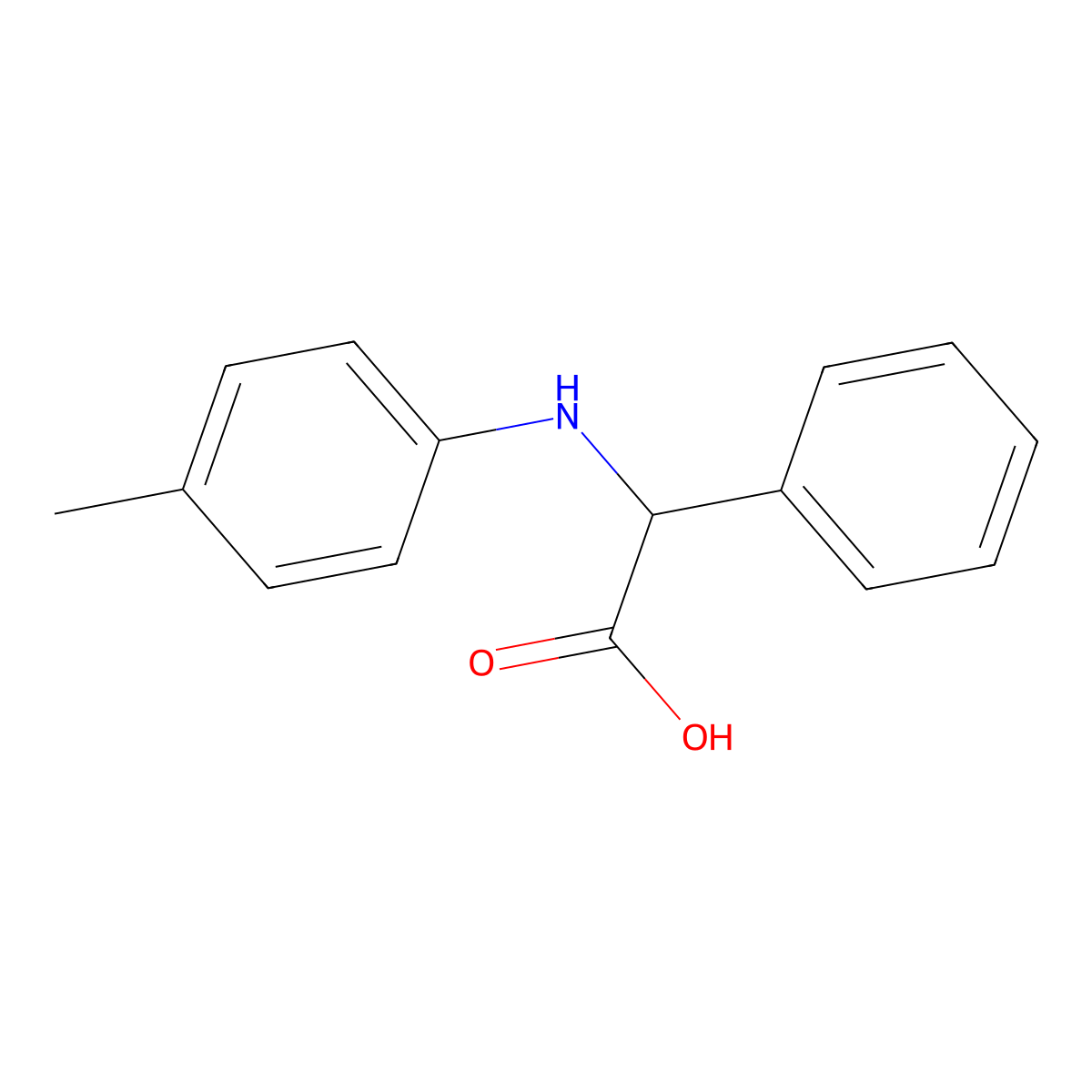(4-Methylanilino)(phenyl)acetic acid molecular structure, CAS 60561-72-0