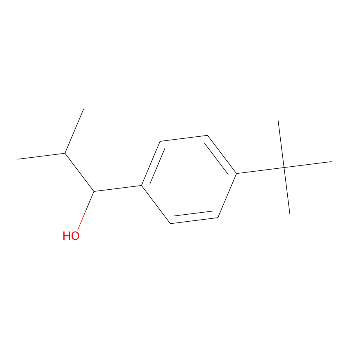 4-(1,1-Dimethylethyl)-alpha-(1-methylethyl)benzenemethanol molecular structure, CAS 60561-83-3