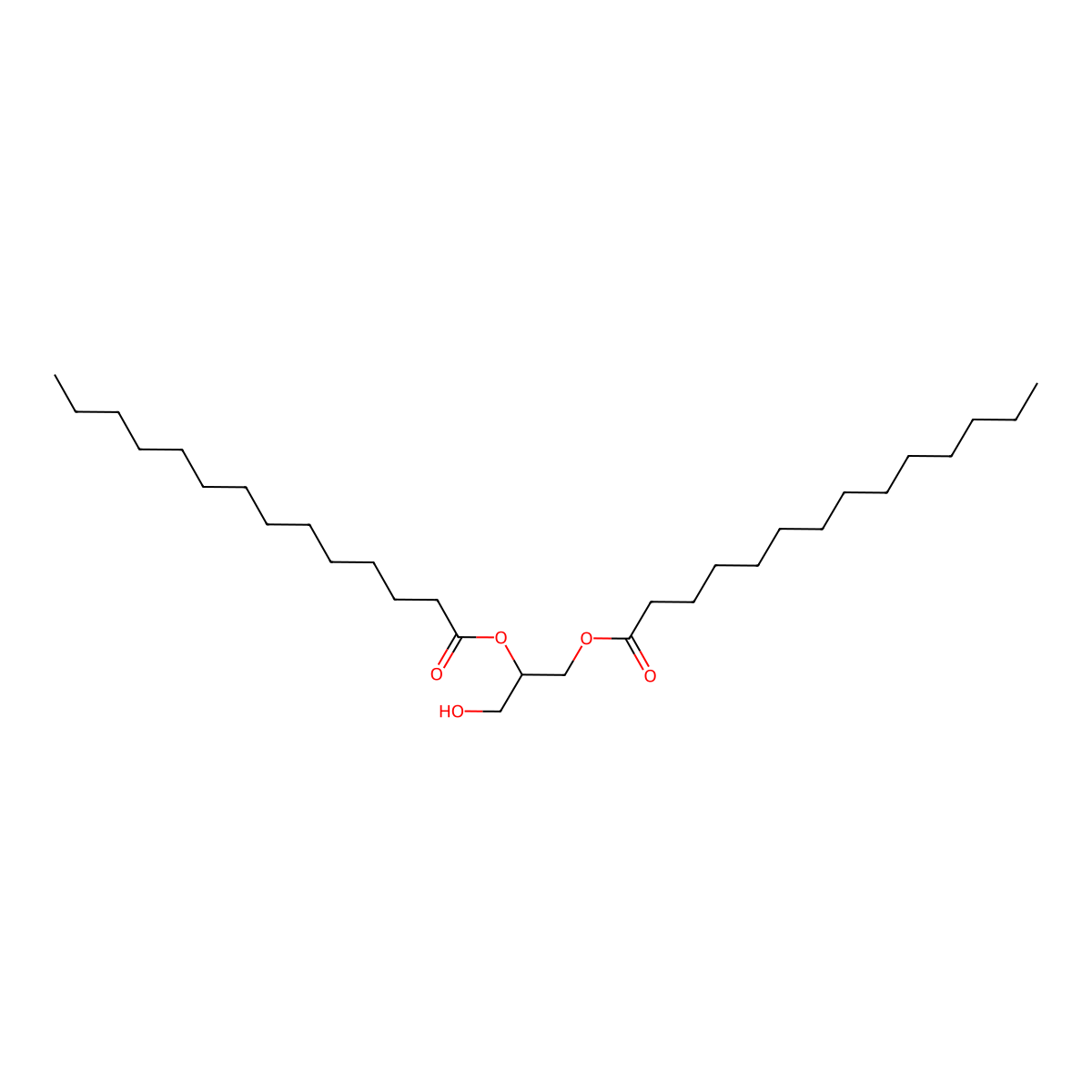1,1'-((1S)-1-(Hydroxymethyl)-1,2-ethanediyl) ditetradecanoate molecular structure, CAS 60562-16-5