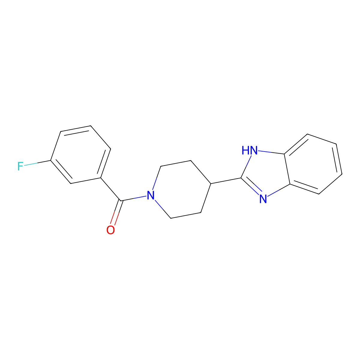 [4-(1H-benzimidazol-2-yl)piperidin-1-yl]-(3-fluorophenyl)methanone molecular structure, CAS 605627-92-7