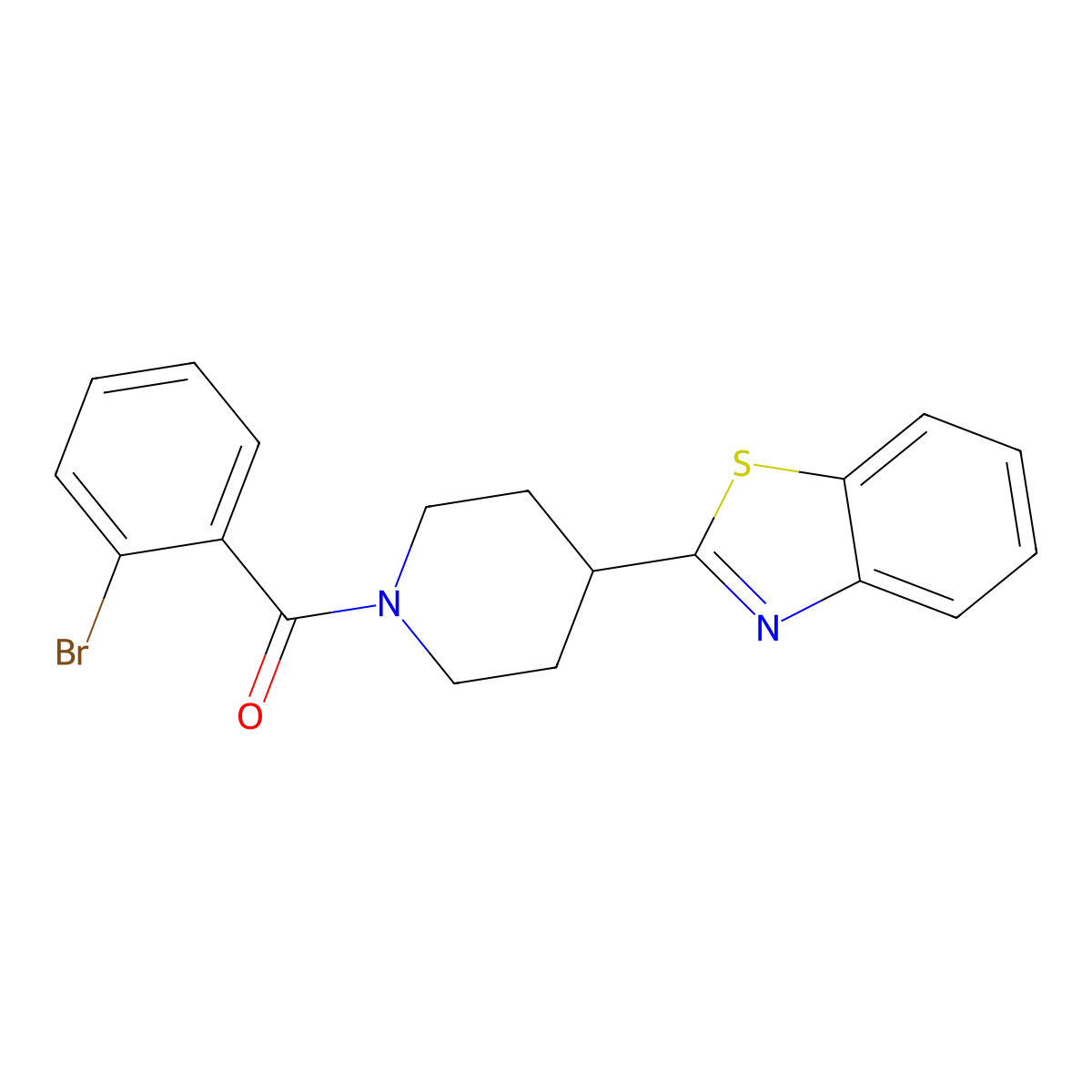 2-[1-(2-Bromobenzoyl)piperidin-4-yl]-1,3-benzothiazole molecular structure, CAS 605627-95-0