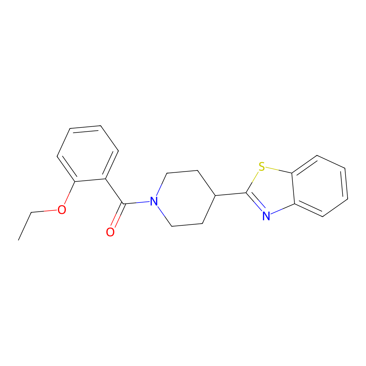 Piperidine, 4-(2-benzothiazolyl)-1-(2-ethoxybenzoyl)-(9CI) molecular structure, CAS 605628-02-2