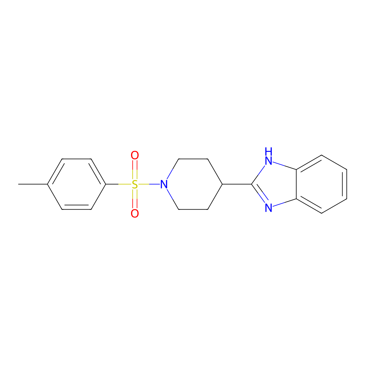 2-(1-tosylpiperidin-4-yl)-1H-benzo[d]imidazole molecular structure, CAS 605628-12-4