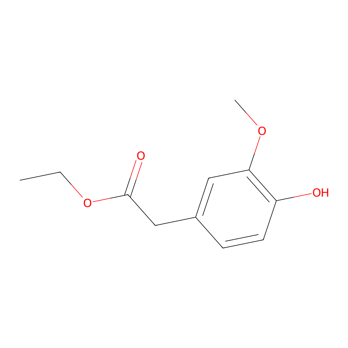 Ethyl homovanillate molecular structure, CAS 60563-13-5