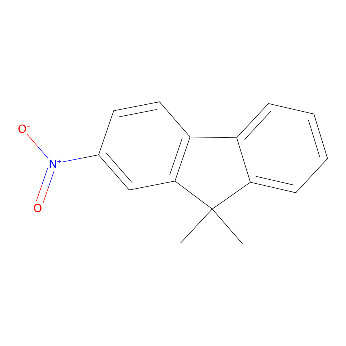 9,9-Dimethyl-2-nitro-9H-fluorene molecular structure, CAS 605644-46-0