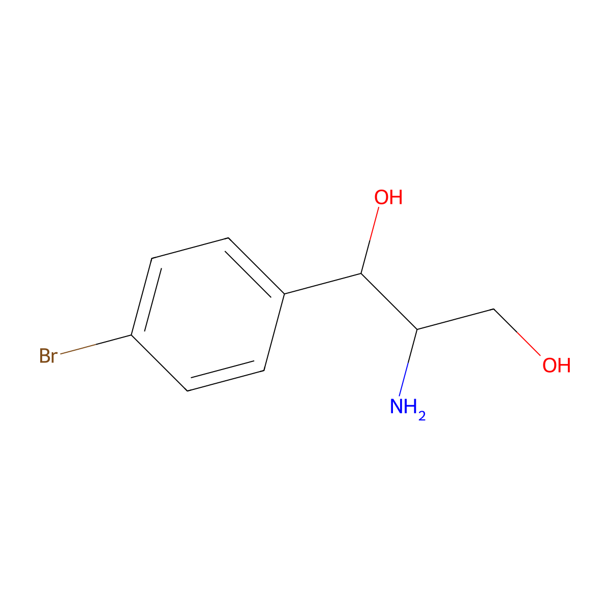 (1R,2R)-2-Amino-1-(4-bromophenyl)propane-1,3-diol molecular structure, CAS 605647-69-6