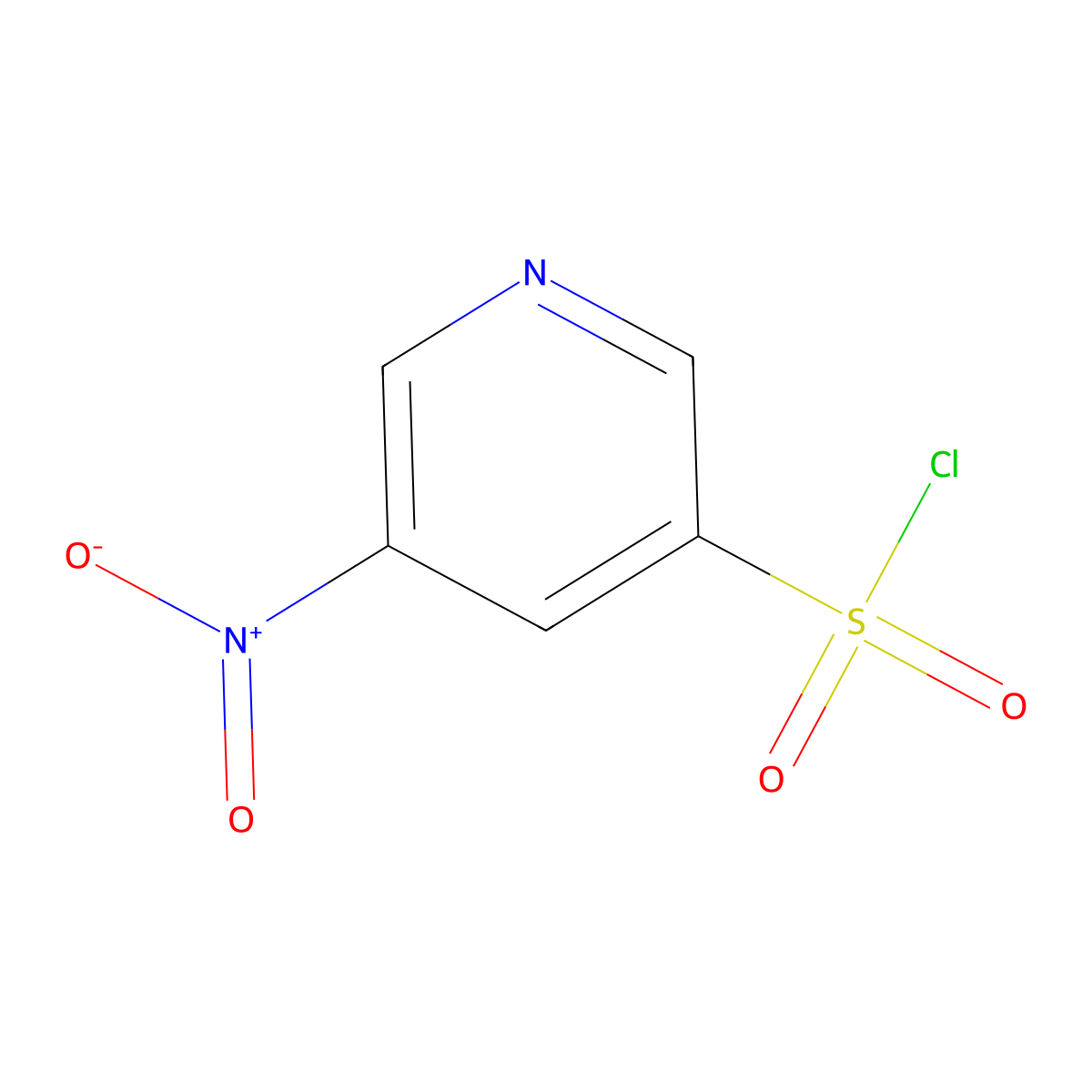 5-Nitropyridine-3-sulfonyl chloride molecular structure, CAS 605653-17-6