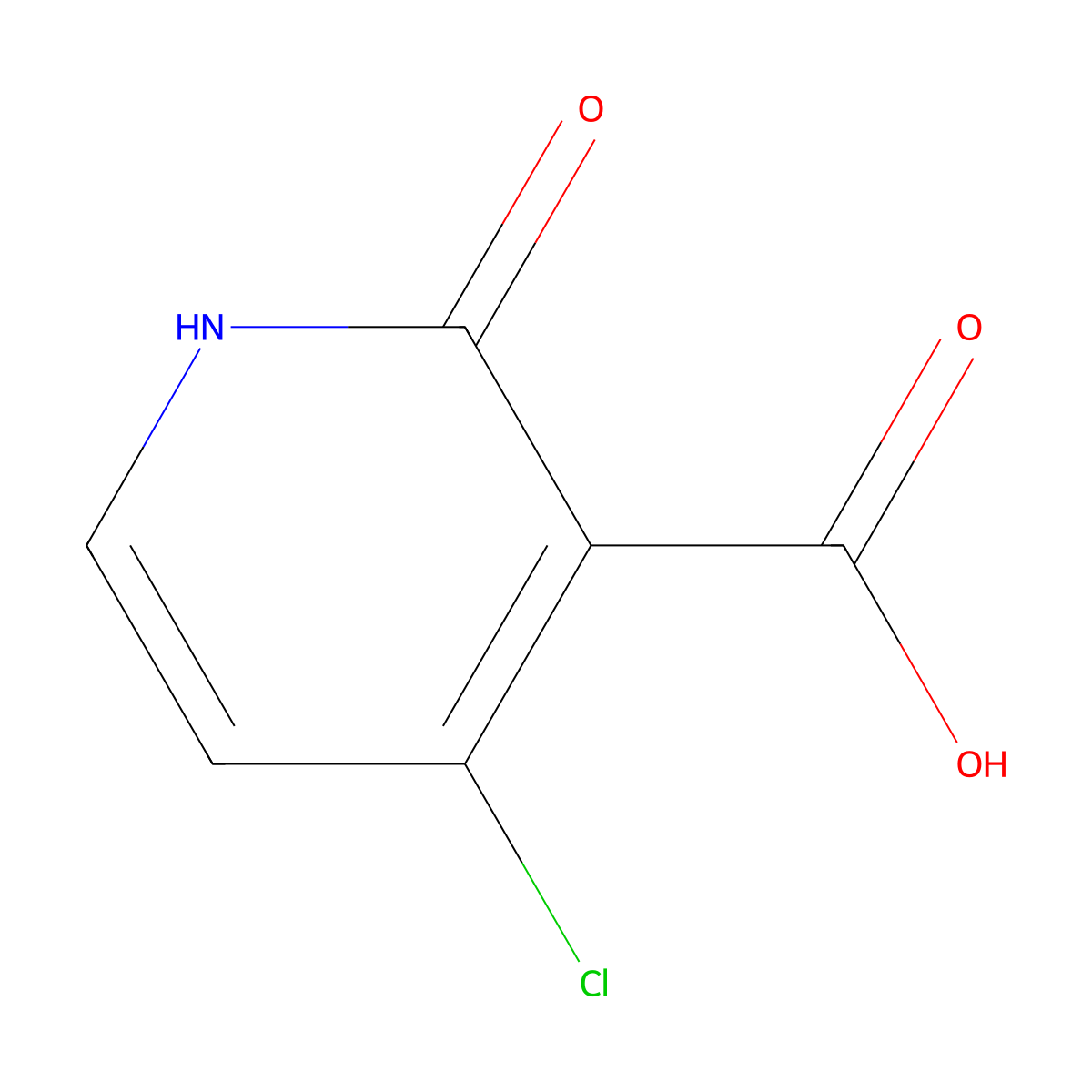 4-Chloro-2-hydroxynicotinic acid molecular structure, CAS 605661-82-3