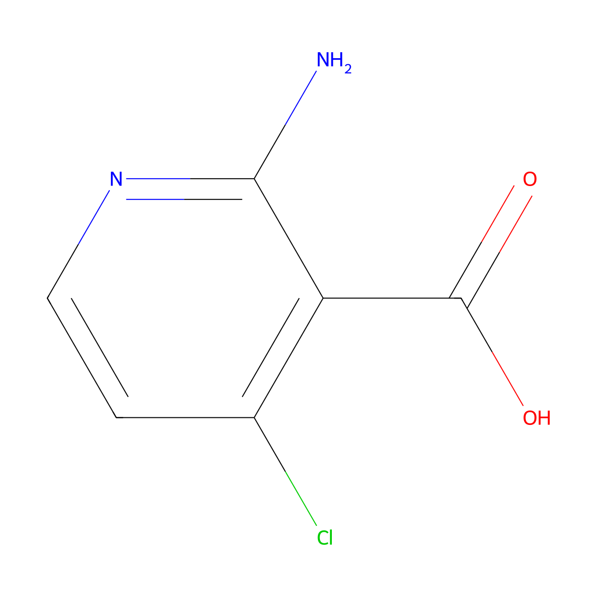 2-Amino-4-chloronicotinic acid molecular structure, CAS 605661-83-4