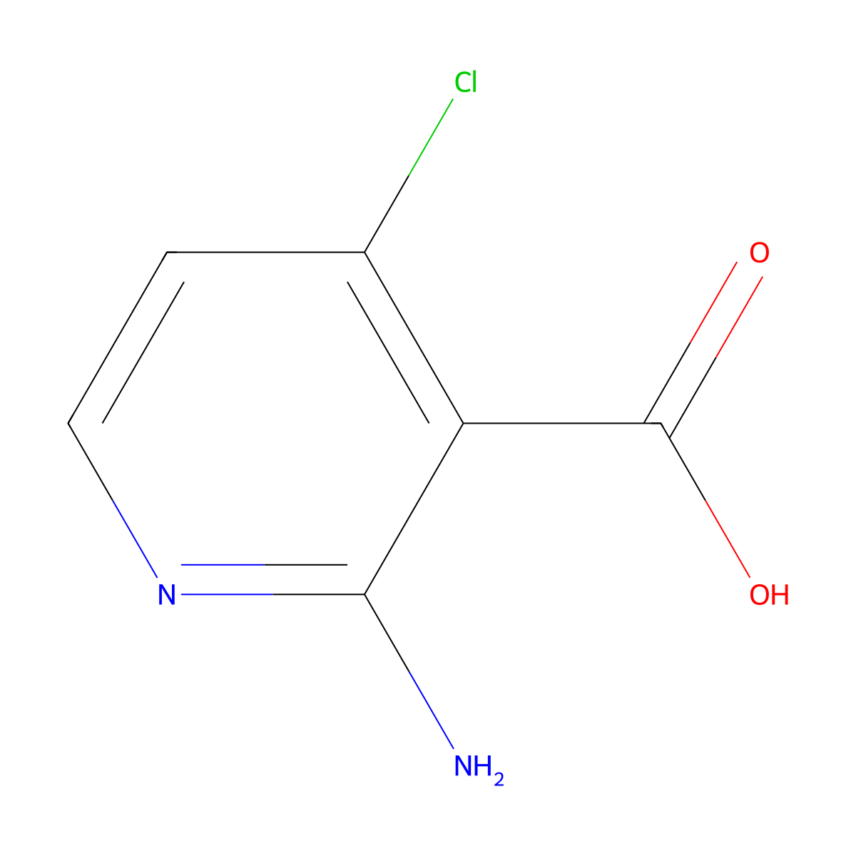 2-Amino-4-chloronicotinic acid molecular structure, CAS 605661-83-4