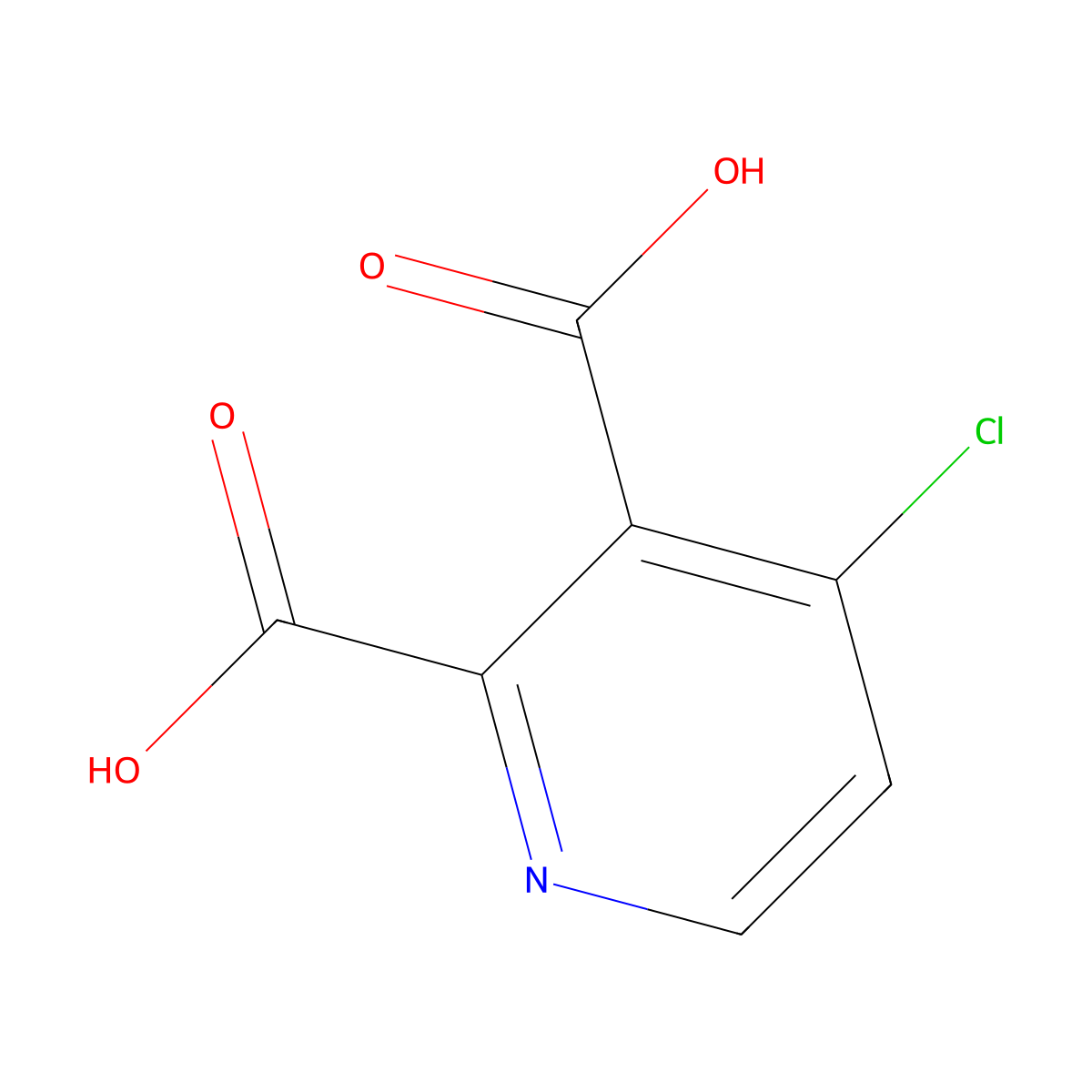 4-Chloropyridine-2,3-dicarboxylic acid molecular structure, CAS 605661-85-6
