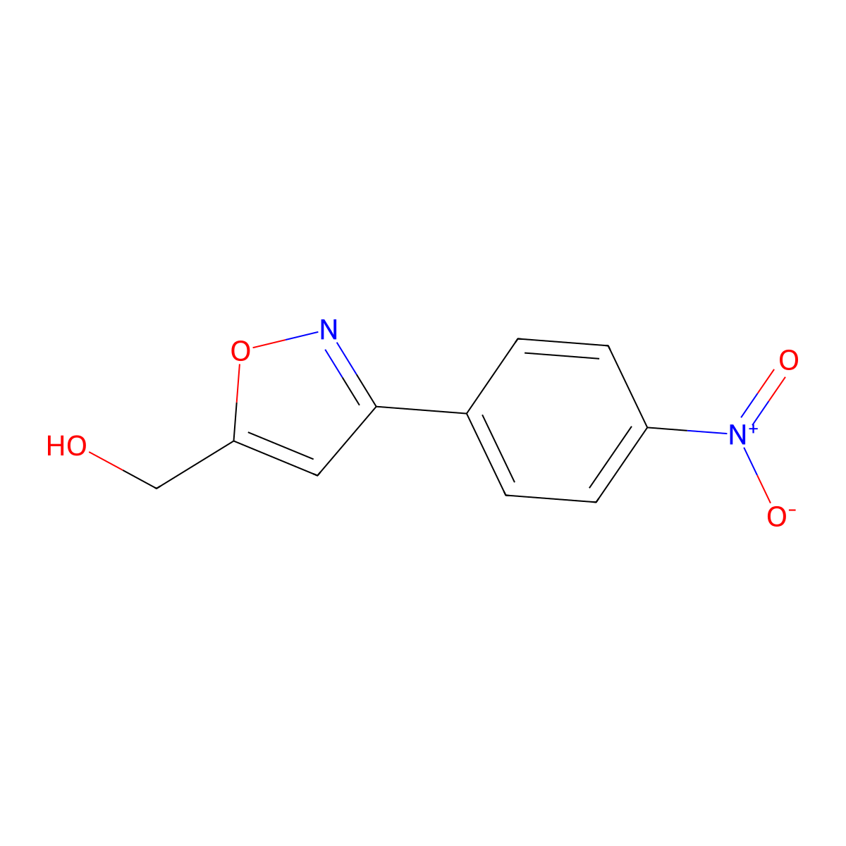 [3-(4-Nitro-phenyl)-isoxazol-5-YL]-methanol molecular structure, CAS 605663-76-1