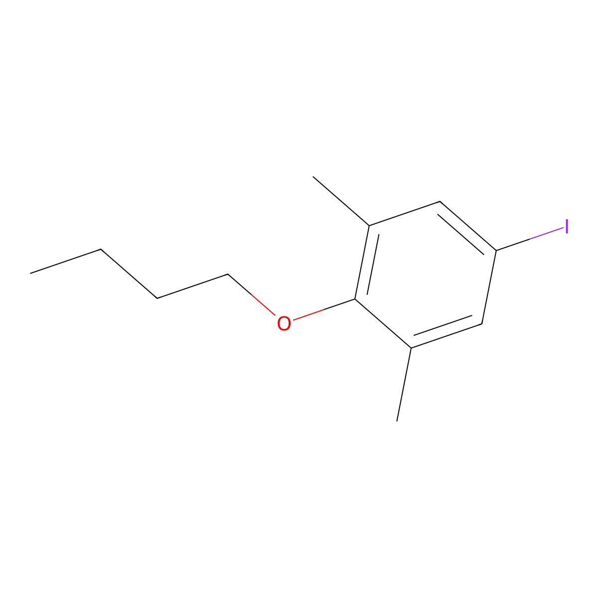 2-Butoxy-5-iodo-1,3-dimethylbenzene molecular structure, CAS 605666-41-9