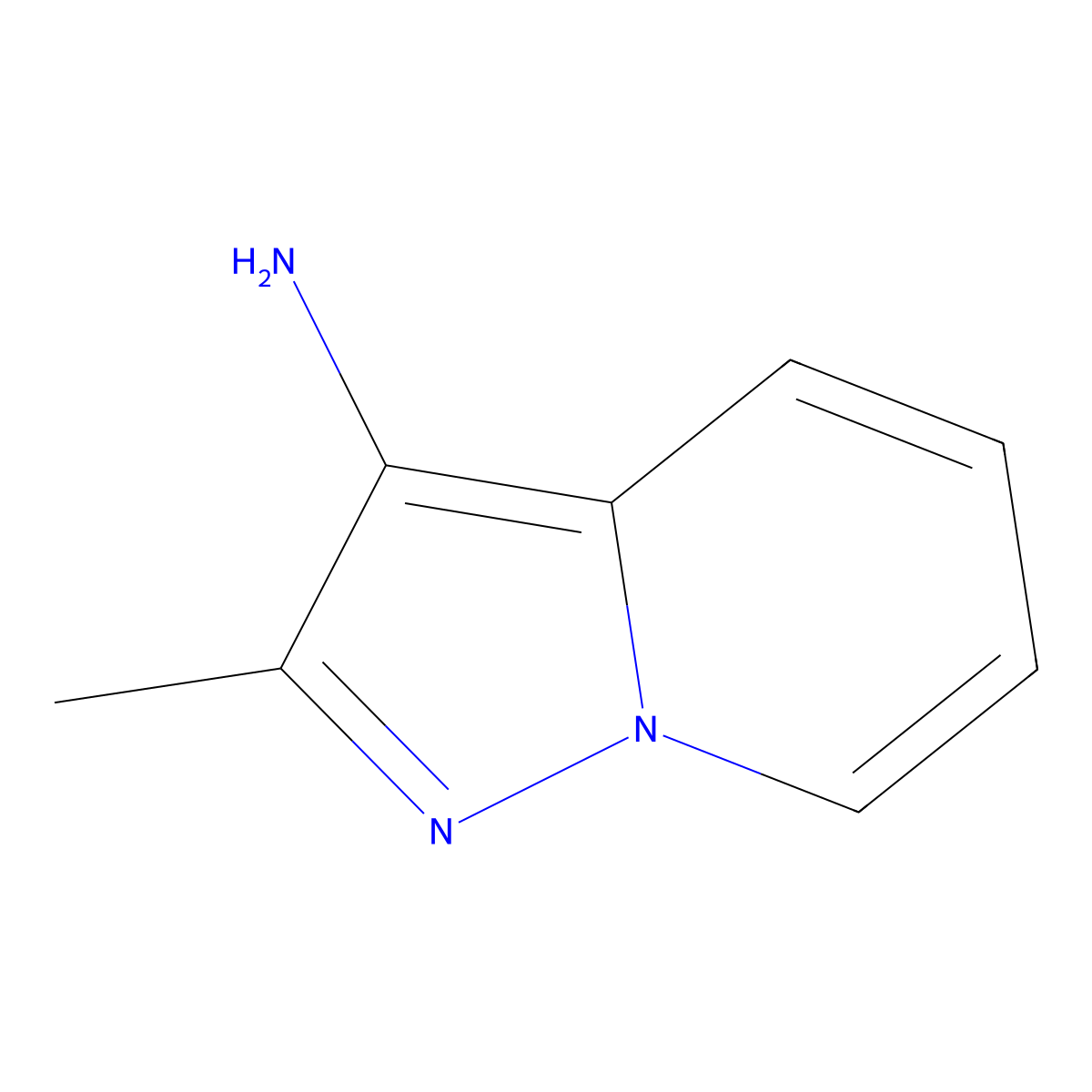 2-Methylpyrazolo[1,5-a]pyridin-3-amine molecular structure, CAS 605672-76-2