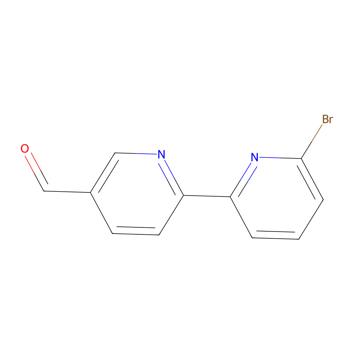 6-Bromo-[2,2'-bipyridine]-5-carbaldehyde molecular structure, CAS 605674-25-7