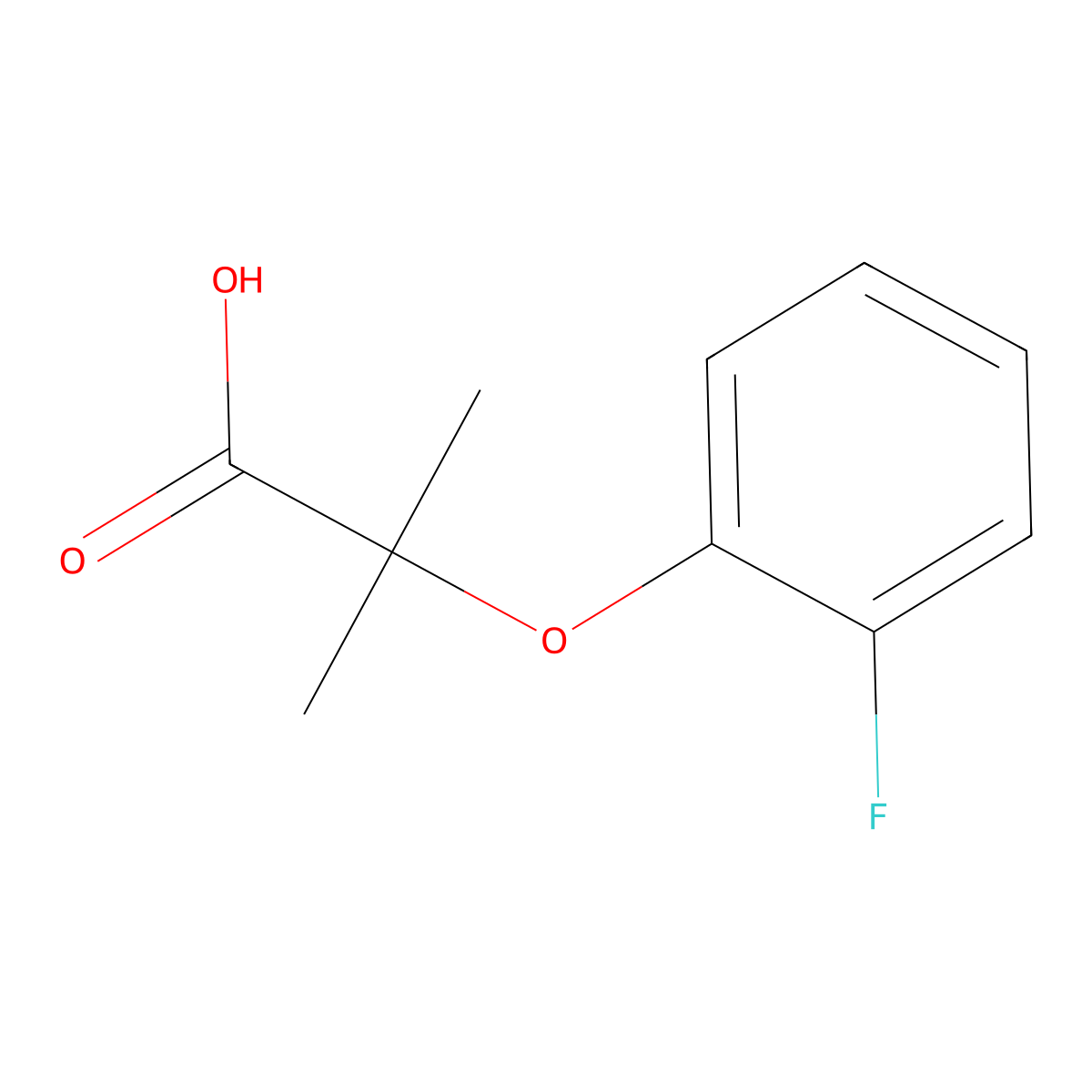 2-(2-fluorophenoxy)-2-methylPropanoic acid molecular structure, CAS 605680-35-1