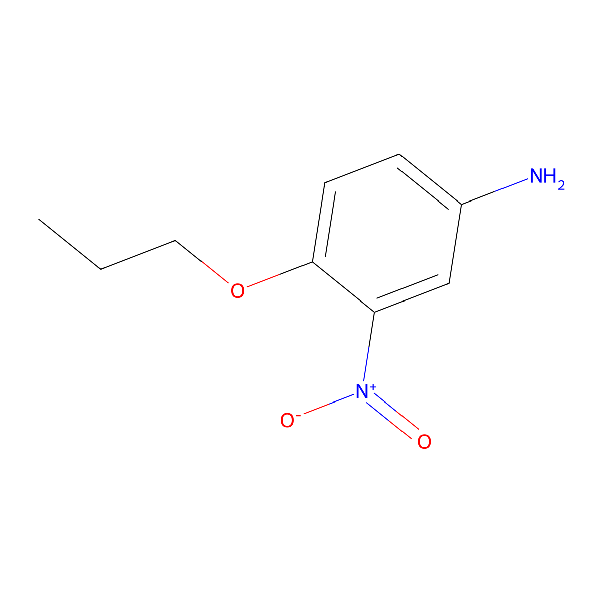 3-Nitro-4-propoxyaniline molecular structure, CAS 60569-15-5