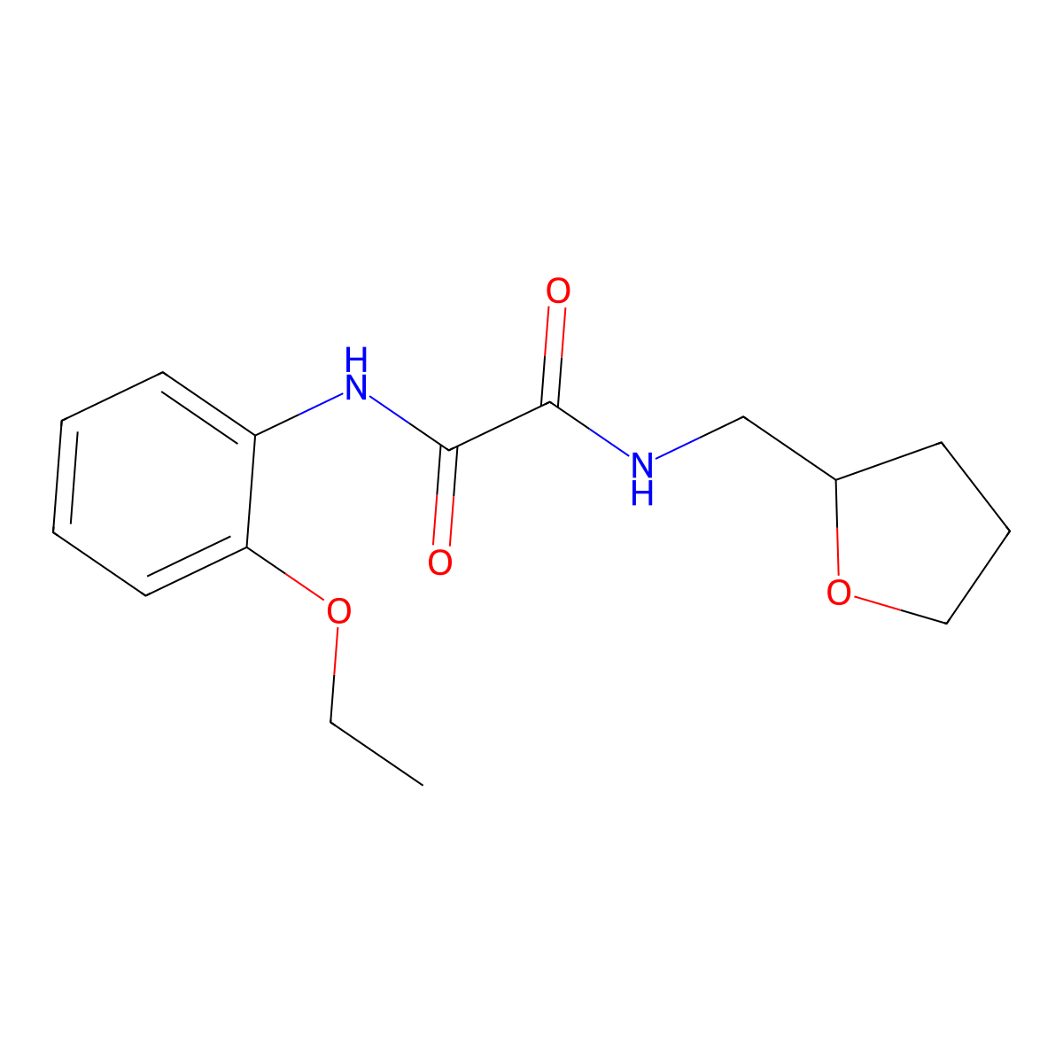 N-(2-ethoxyphenyl)-N'-(tetrahydrofuran-2-ylmethyl)ethanediamide molecular structure, CAS 6057-20-1