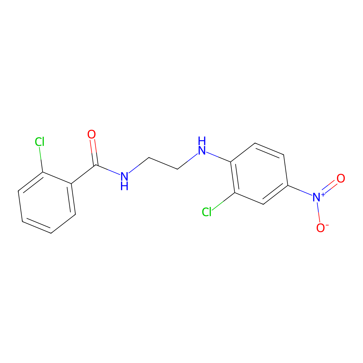2-chloro-N-[2-(2-chloro-4-nitroanilino)ethyl]benzamide molecular structure, CAS 6057-43-8