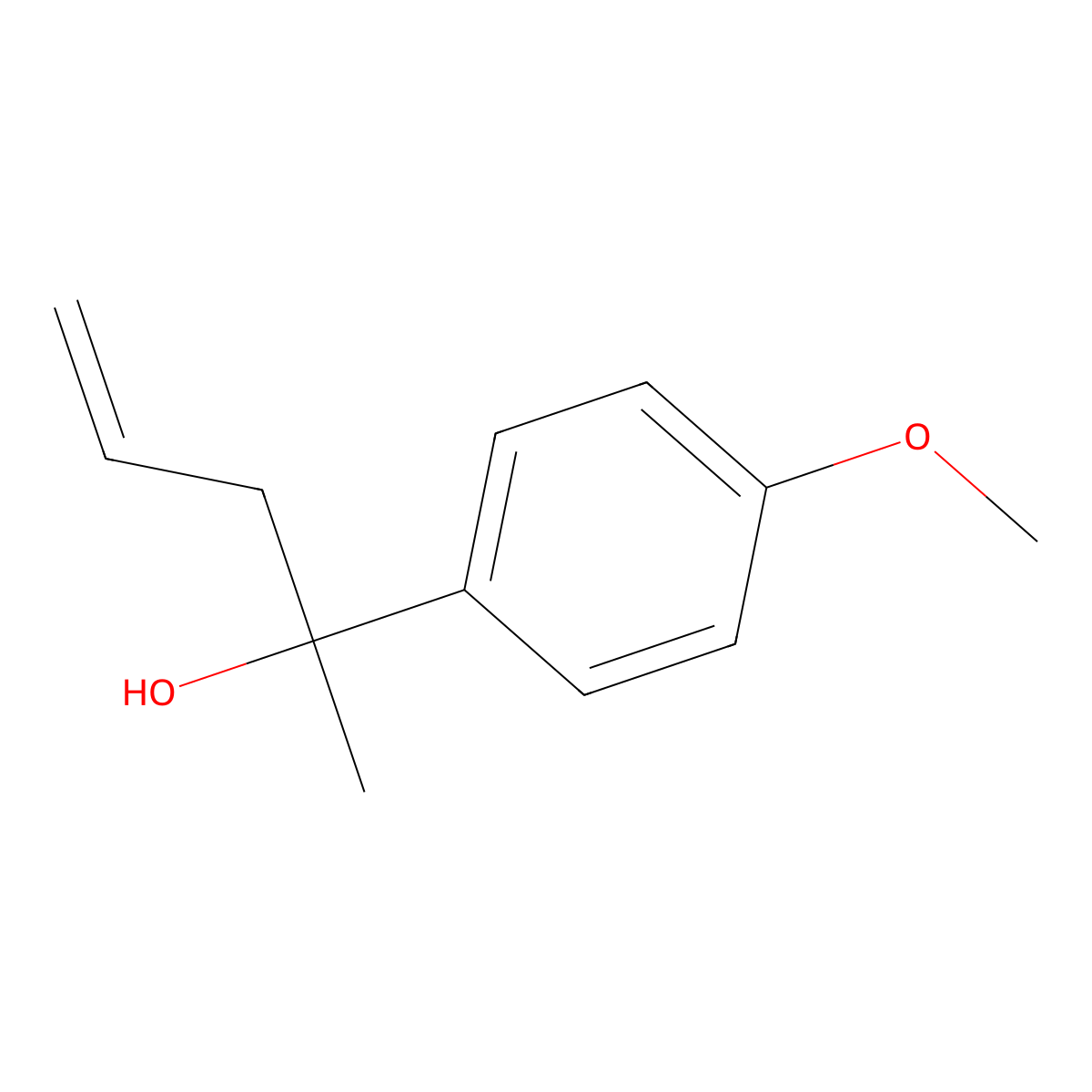 2-(4-Methoxyphenyl)pent-4-en-2-ol molecular structure, CAS 60573-61-7