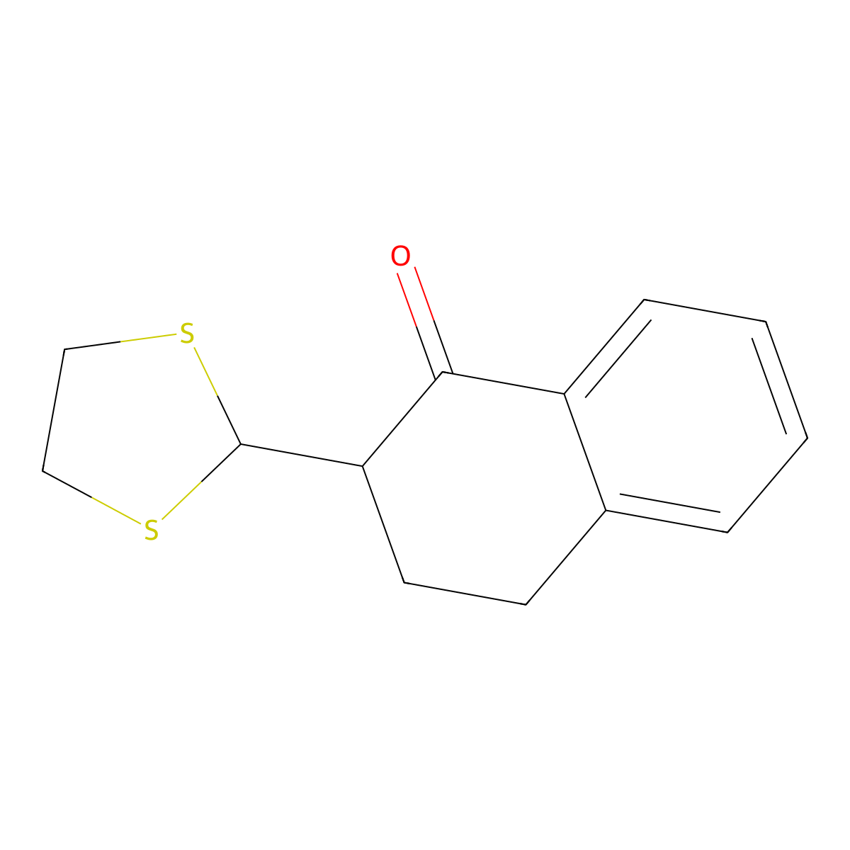 2-(1,3-Dithiolan-2-yl)-3,4-dihydronaphthalen-1(2H)-one molecular structure, CAS 60575-31-7