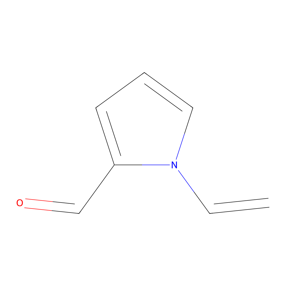 1H-Pyrrole-2-carboxaldehyde, 1-ethenyl- molecular structure, CAS 60576-11-6