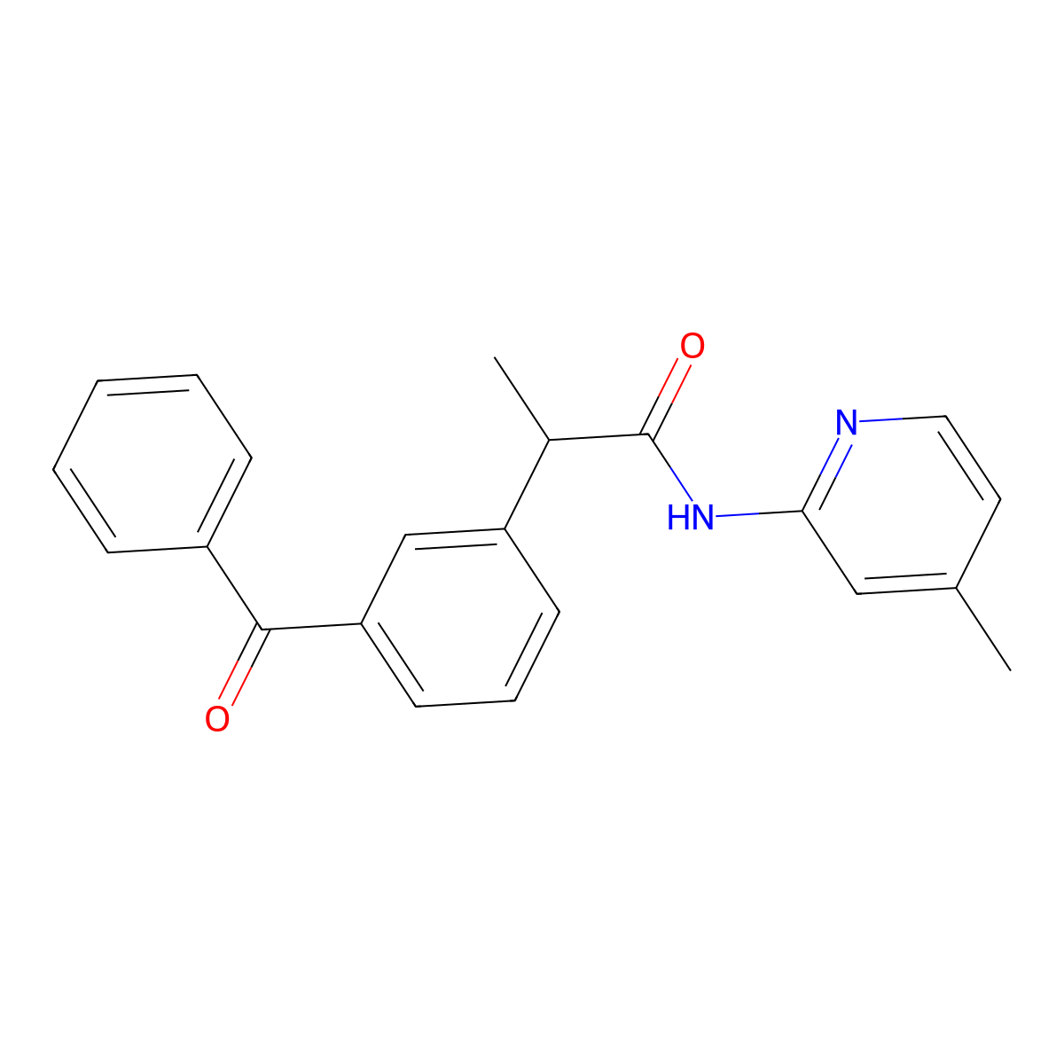 Piketoprofen molecular structure, CAS 60576-13-8