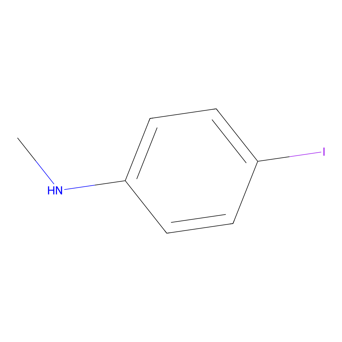 Benzenamine, 4-iodo-N-methyl- molecular structure, CAS 60577-34-6