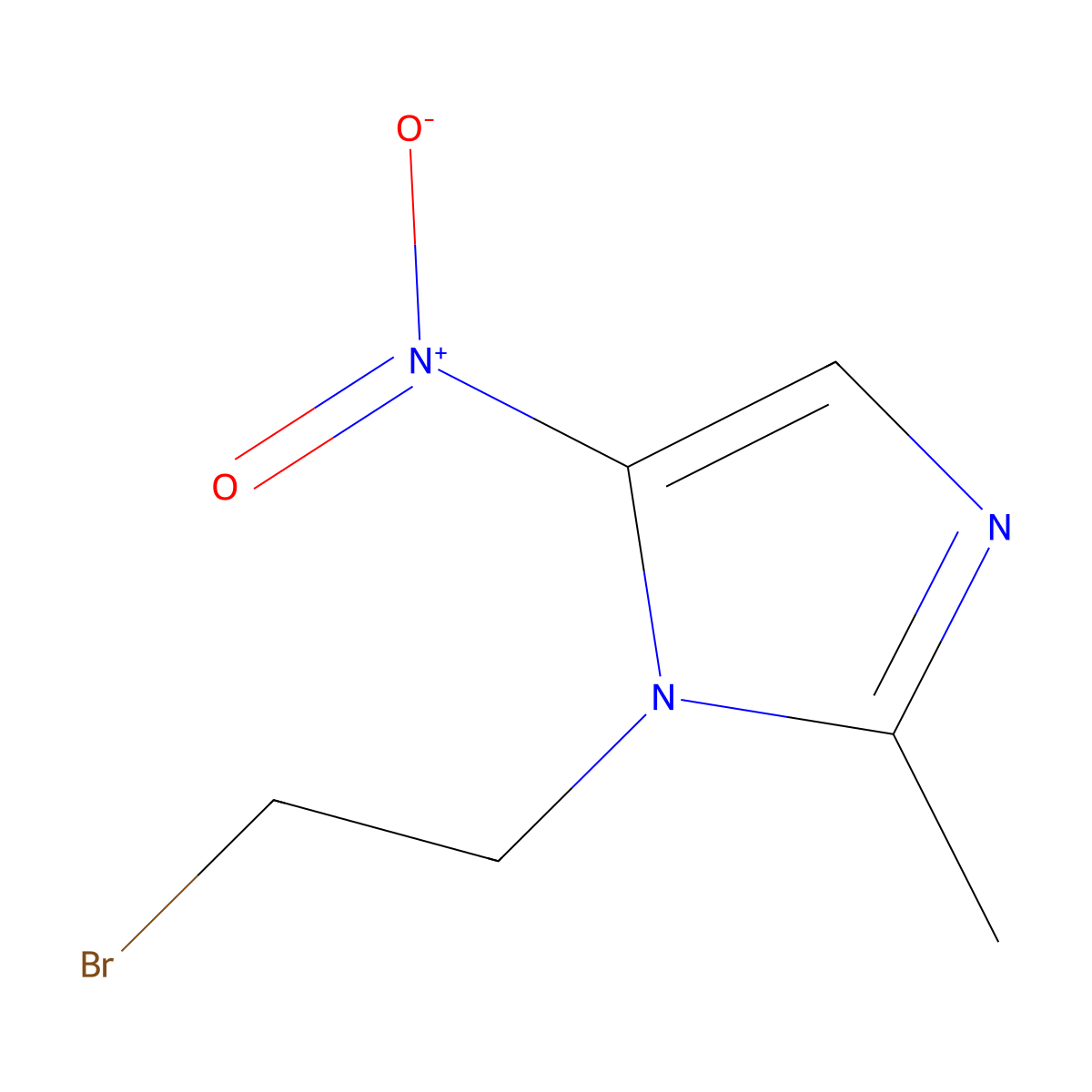 1-(2-Bromoethyl)-2-methyl-5-nitroimidazole molecular structure, CAS 6058-57-7