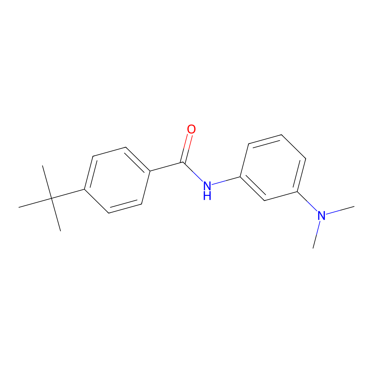 4-tert-butyl-N-[3-(dimethylamino)phenyl]benzamide molecular structure, CAS 6058-75-9
