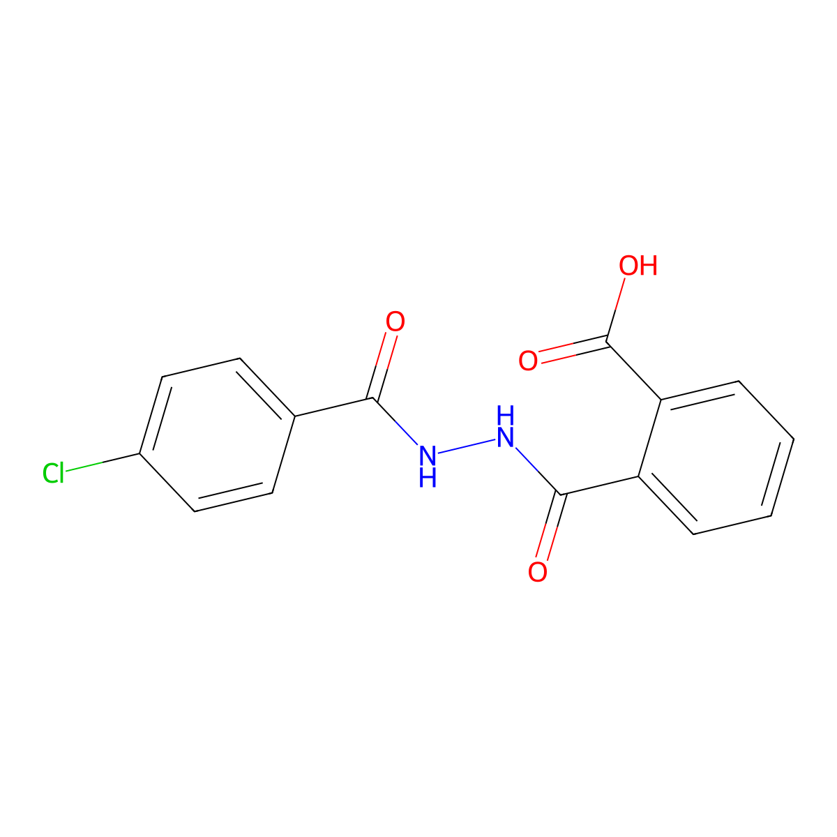 2-{[2-(4-Chlorobenzoyl)hydrazino]carbonyl}benzoic acid molecular structure, CAS 60580-17-8