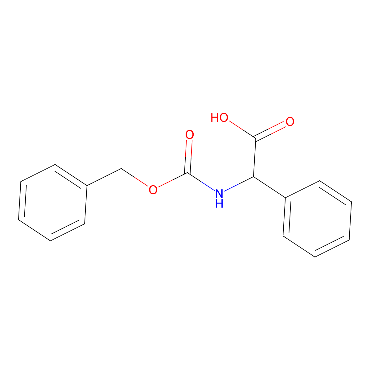 (((Phenylmethoxy)carbonyl)amino)phenylacetic acid molecular structure, CAS 60584-76-1