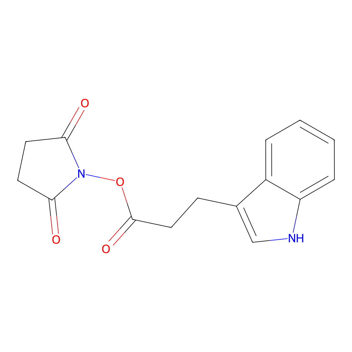 2,5-Dioxopyrrolidin-1-YL 3-(1H-indol-3-YL)propanoate molecular structure, CAS 60586-98-3