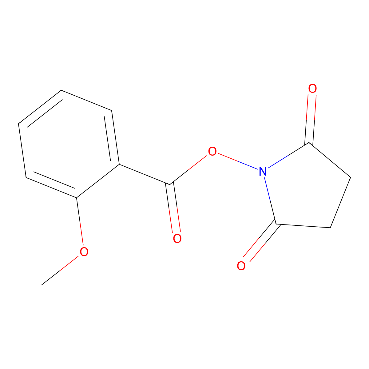 (2,5-Dioxopyrrolidin-1-yl) 2-methoxybenzoate molecular structure, CAS 60586-99-4
