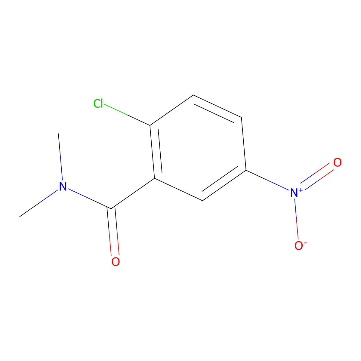 2-chloro-N,N-dimethyl-5-nitrobenzamide molecular structure, CAS 60587-79-3
