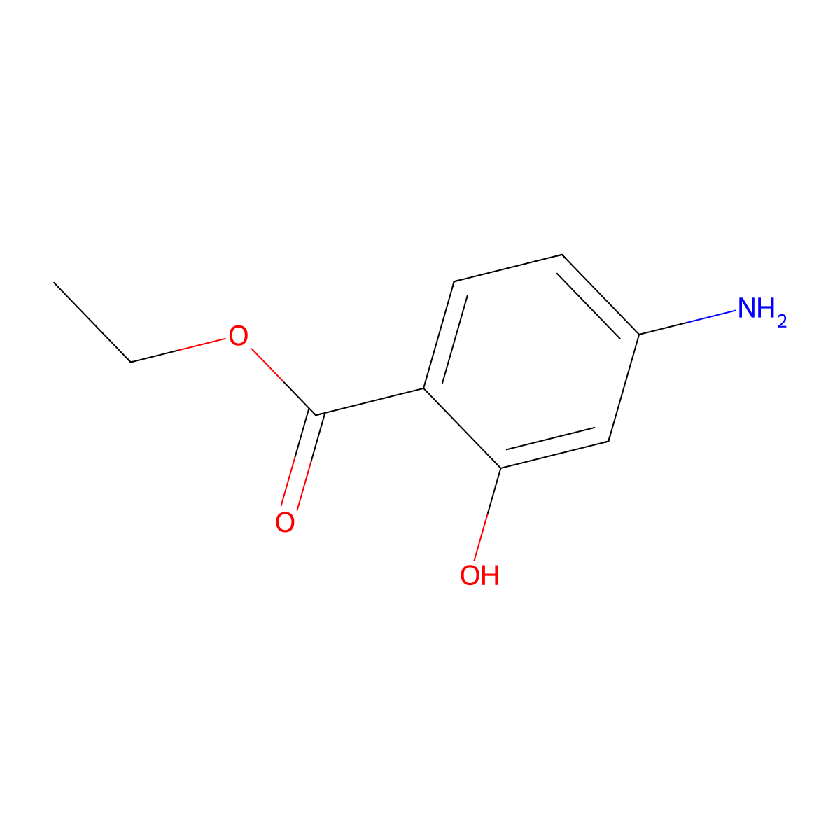 Benzoic acid, 4-amino-2-hydroxy-, ethyl ester molecular structure, CAS 6059-17-2