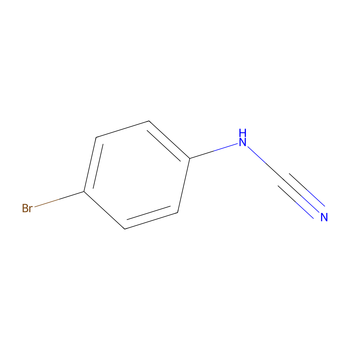 4-Bromophenylcyanamide molecular structure, CAS 60592-84-9