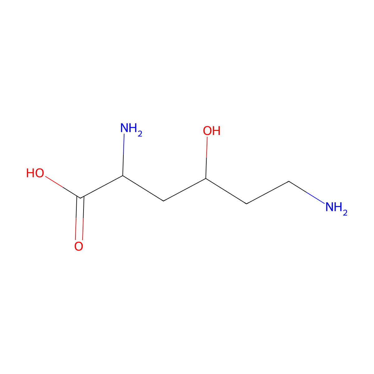 Threo-4-hydroxy-L-lysine molecular structure, CAS 60594-62-9