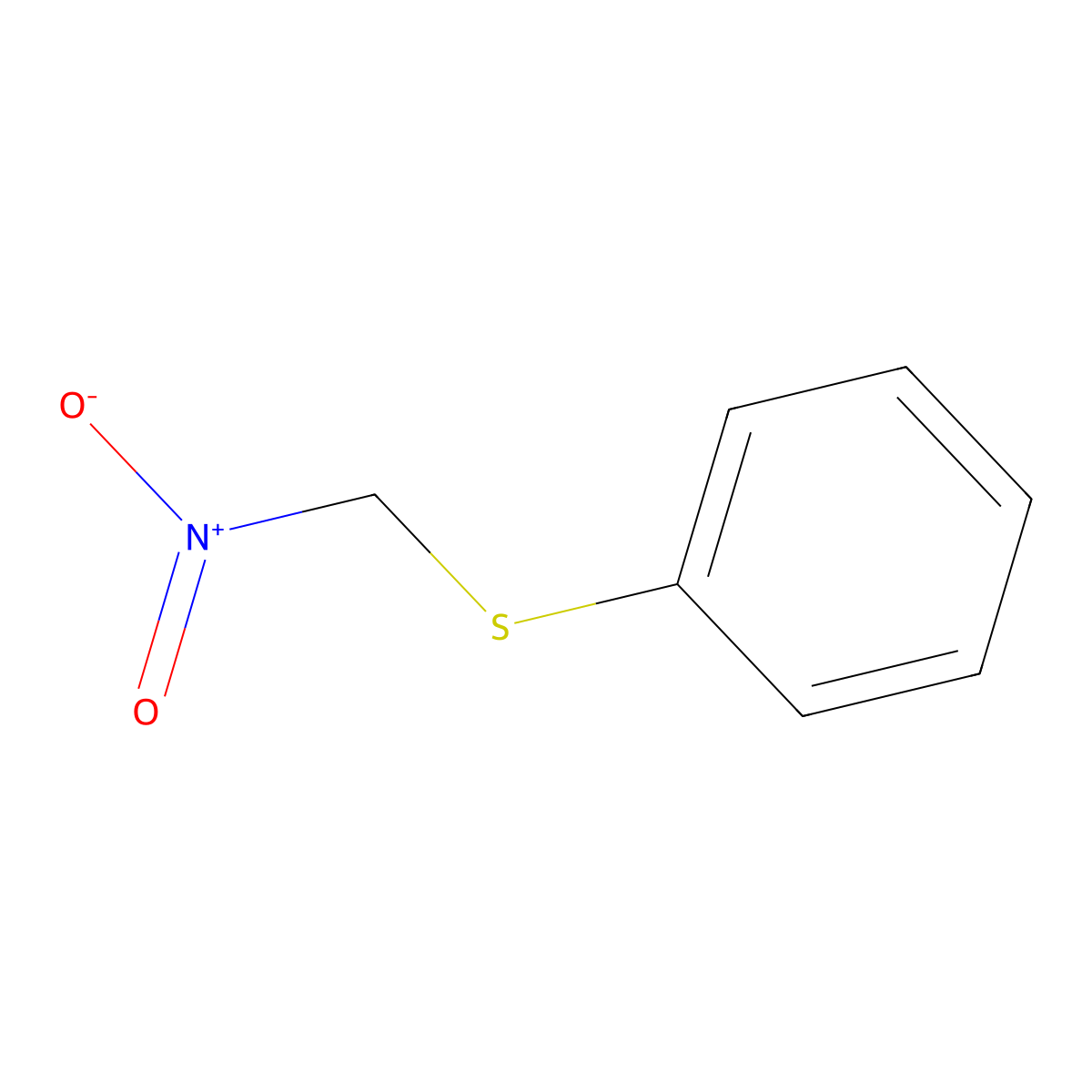 Benzene, [(nitromethyl)thio]- molecular structure, CAS 60595-16-6