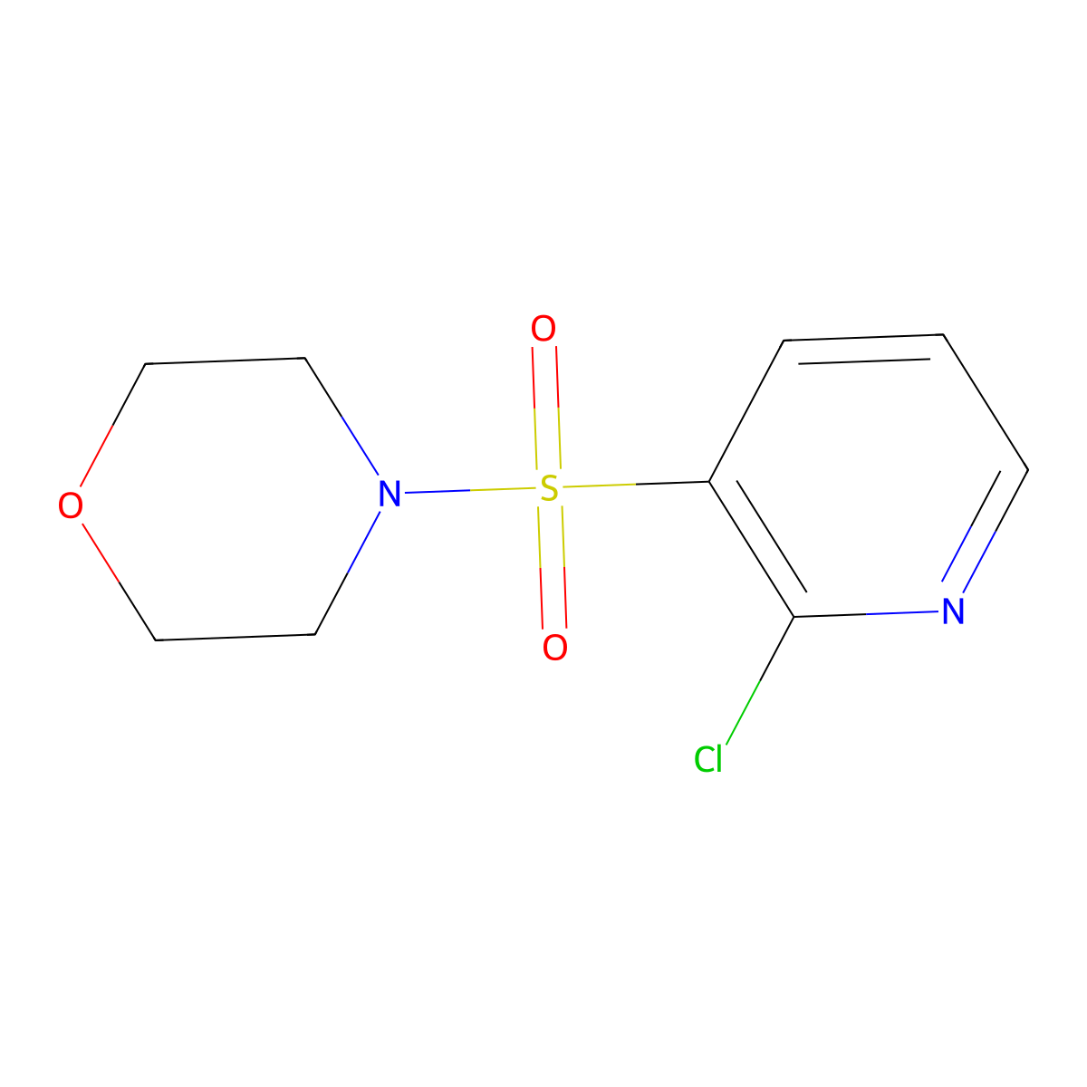 4-((2-Chloropyridin-3-yl)sulfonyl)morpholine molecular structure, CAS 60597-72-0