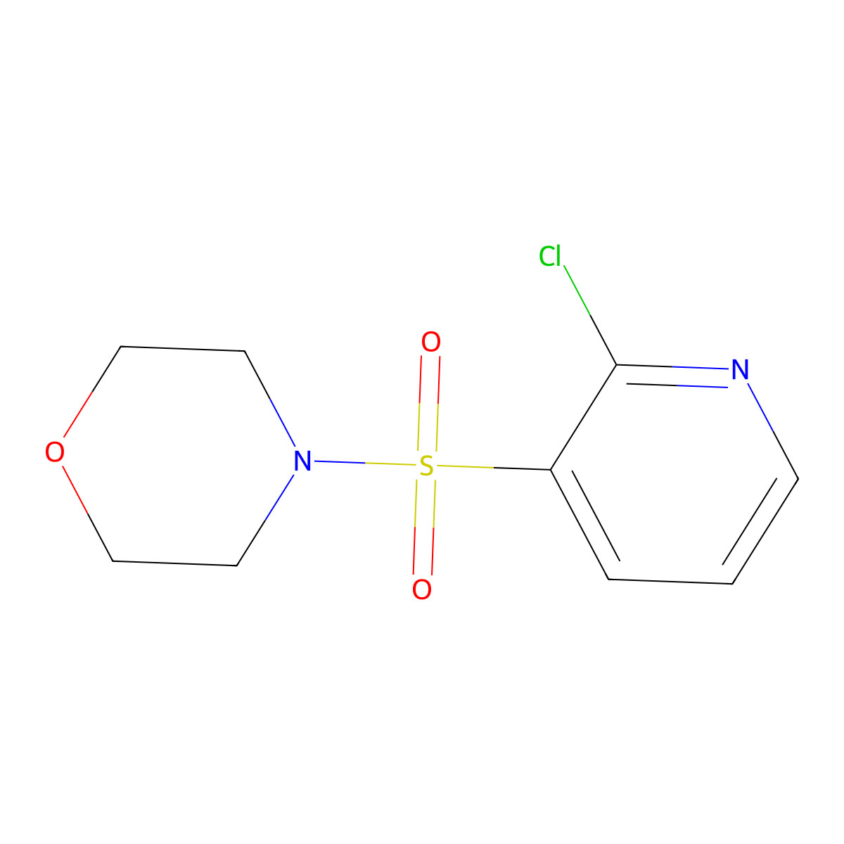 4-((2-Chloropyridin-3-yl)sulfonyl)morpholine molecular structure, CAS 60597-72-0