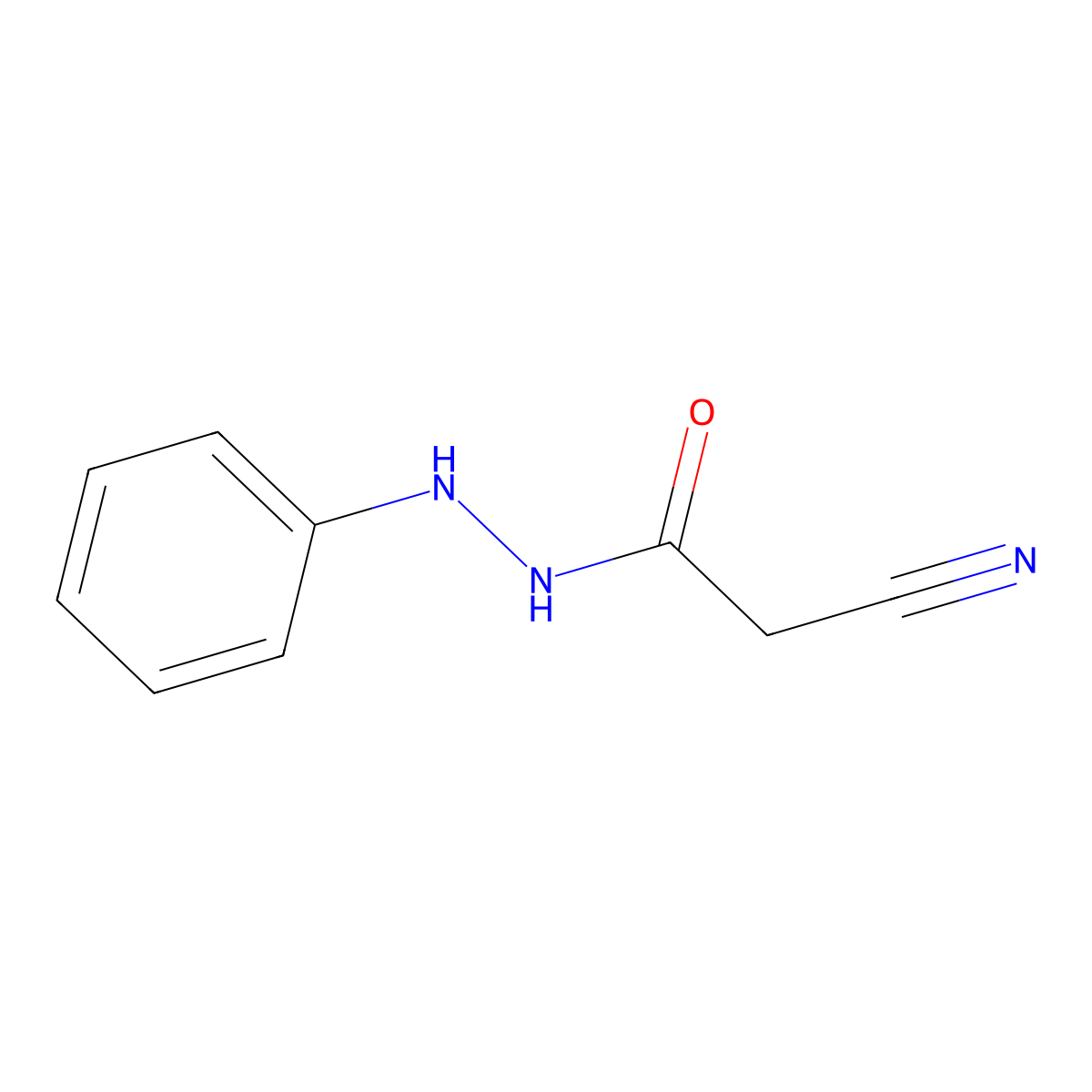 2-cyano-N'-phenylacetohydrazide molecular structure, CAS 60598-59-6