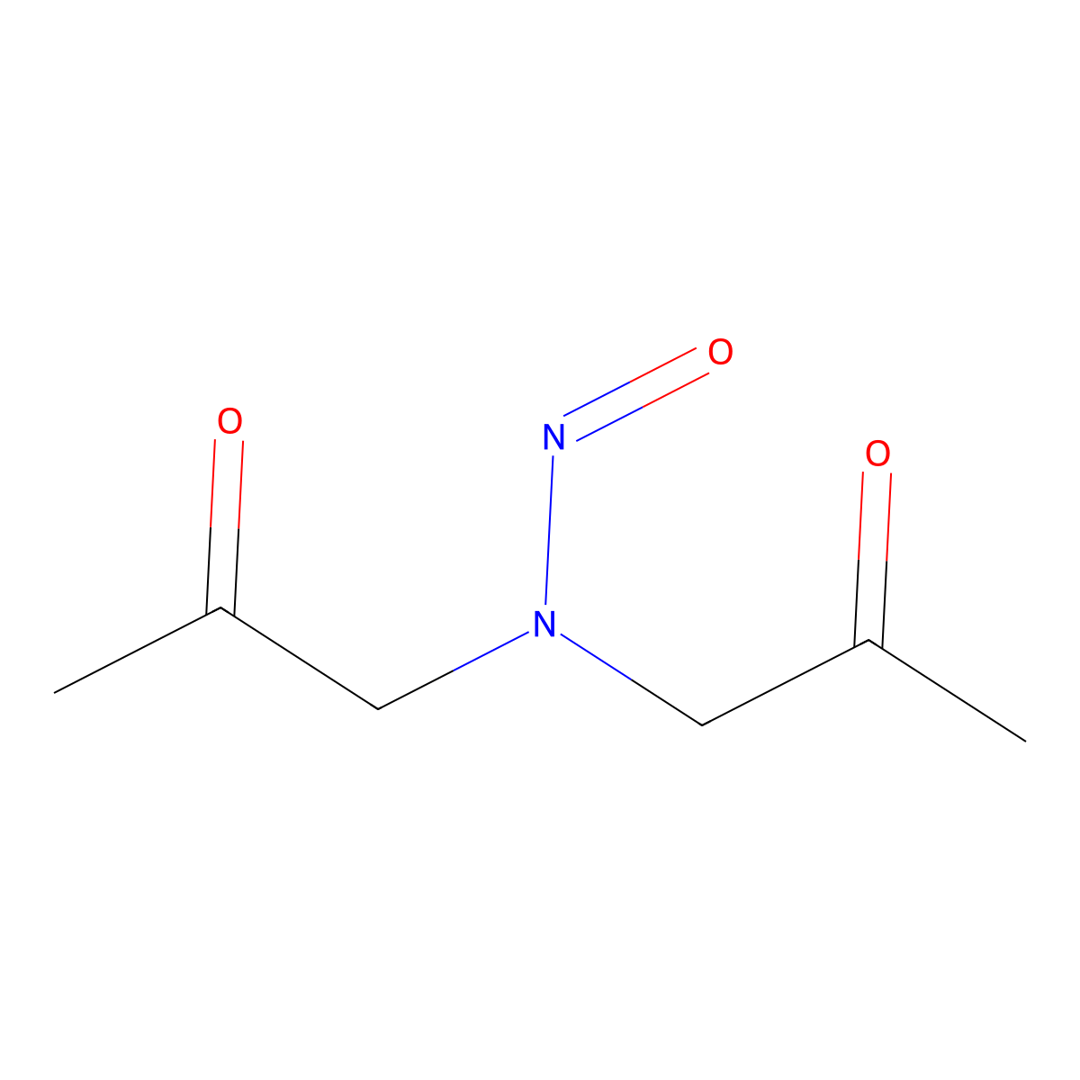 1,1'-(Nitrosoimino)bis(2-propanone) molecular structure, CAS 60599-38-4