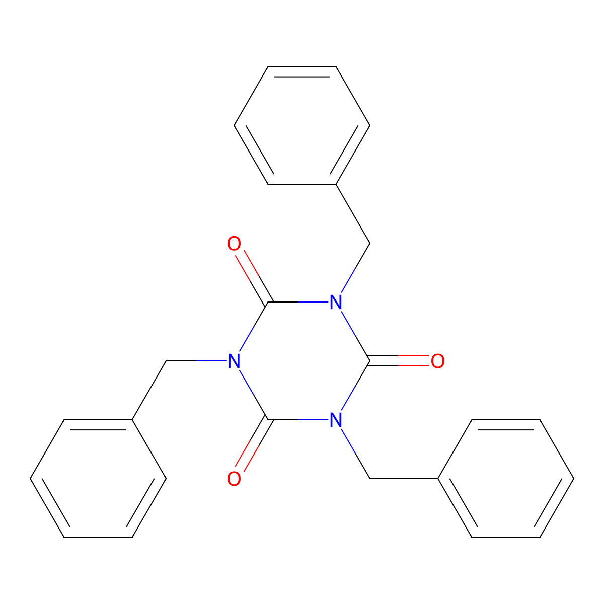 Tribenzyl isocyanurate molecular structure, CAS 606-03-1