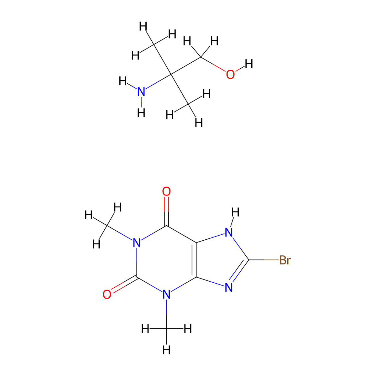 Pamabrom molecular structure, CAS 606-04-2