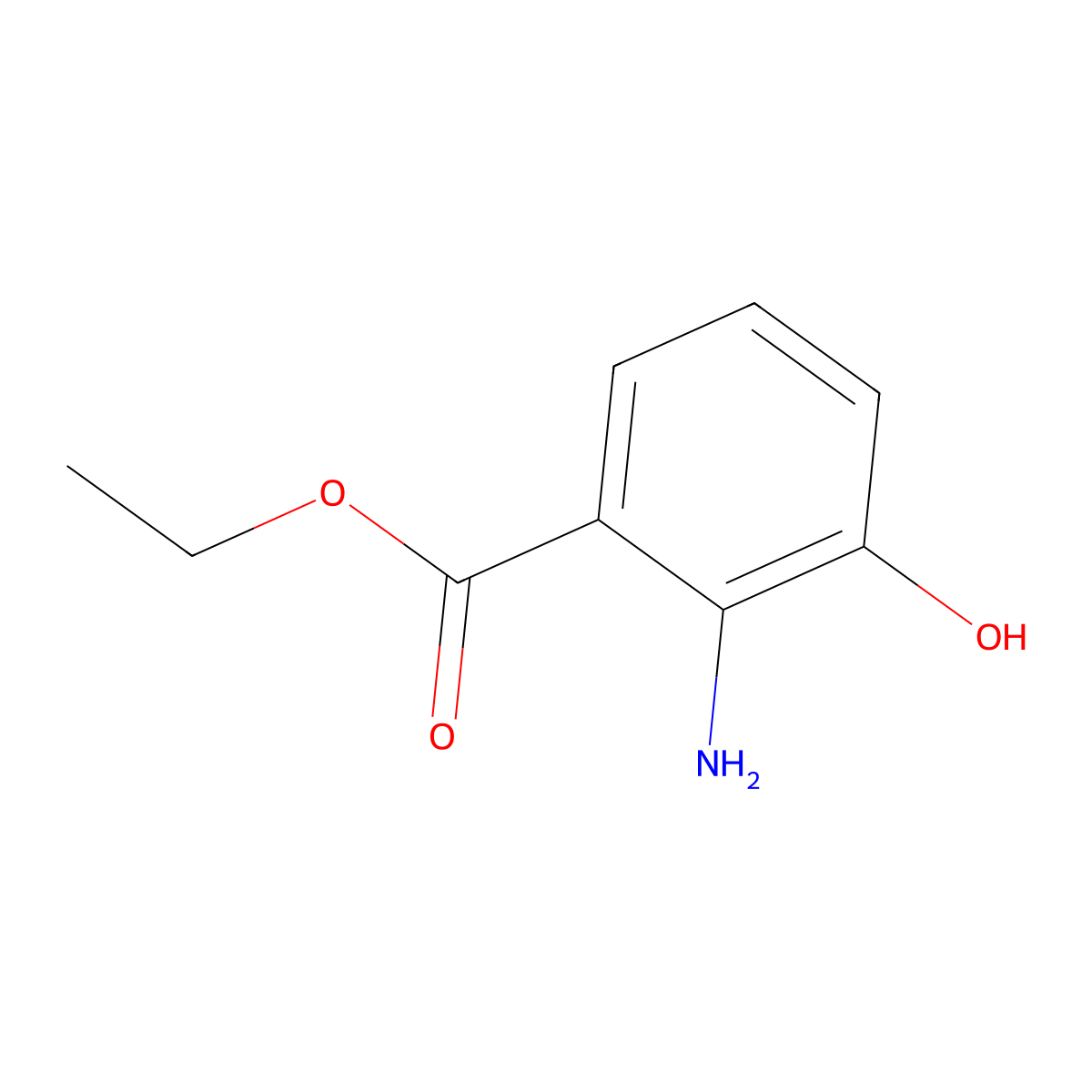 Ethyl 2-amino-3-hydroxybenzoate molecular structure, CAS 606-13-3