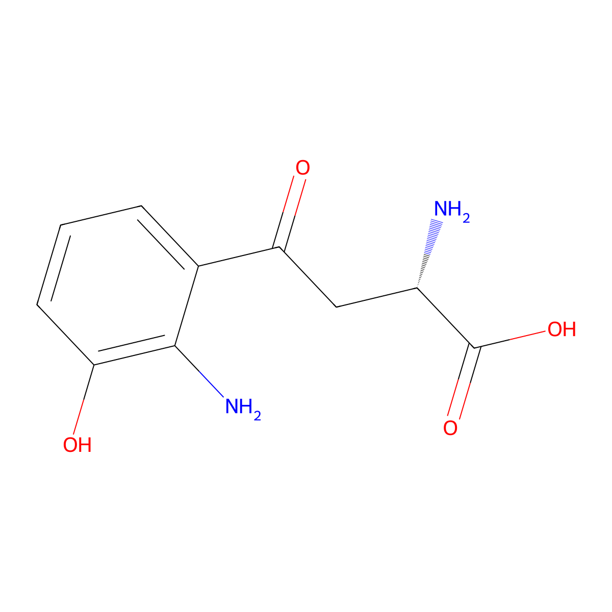 3-hydroxy-L-kynurenine molecular structure, CAS 606-14-4